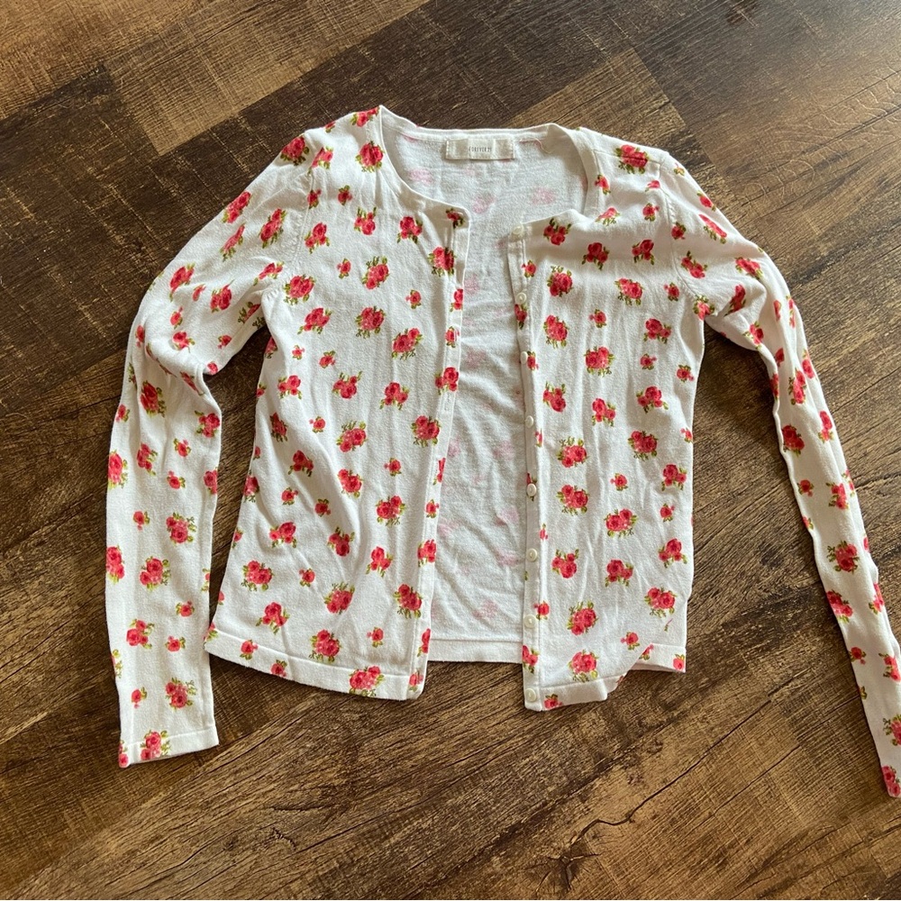 Floral Print Cardigan